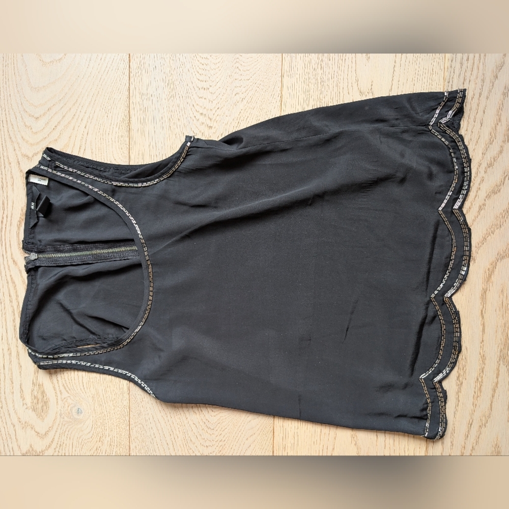 H&M Black Tank Top with Silver Accents
